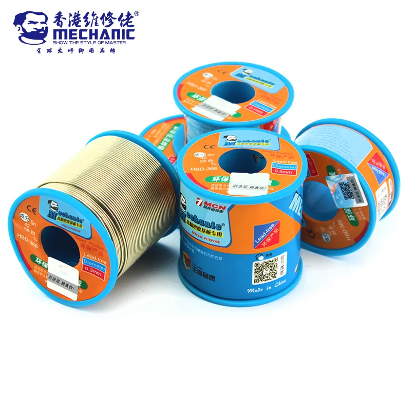 MECHANIC 0.3/0.4/0.5/0.6/0.8MM Soldering Flux Rosin Core Solder Wire Soldering Iron Lead-free Low Temperature Tin Wire