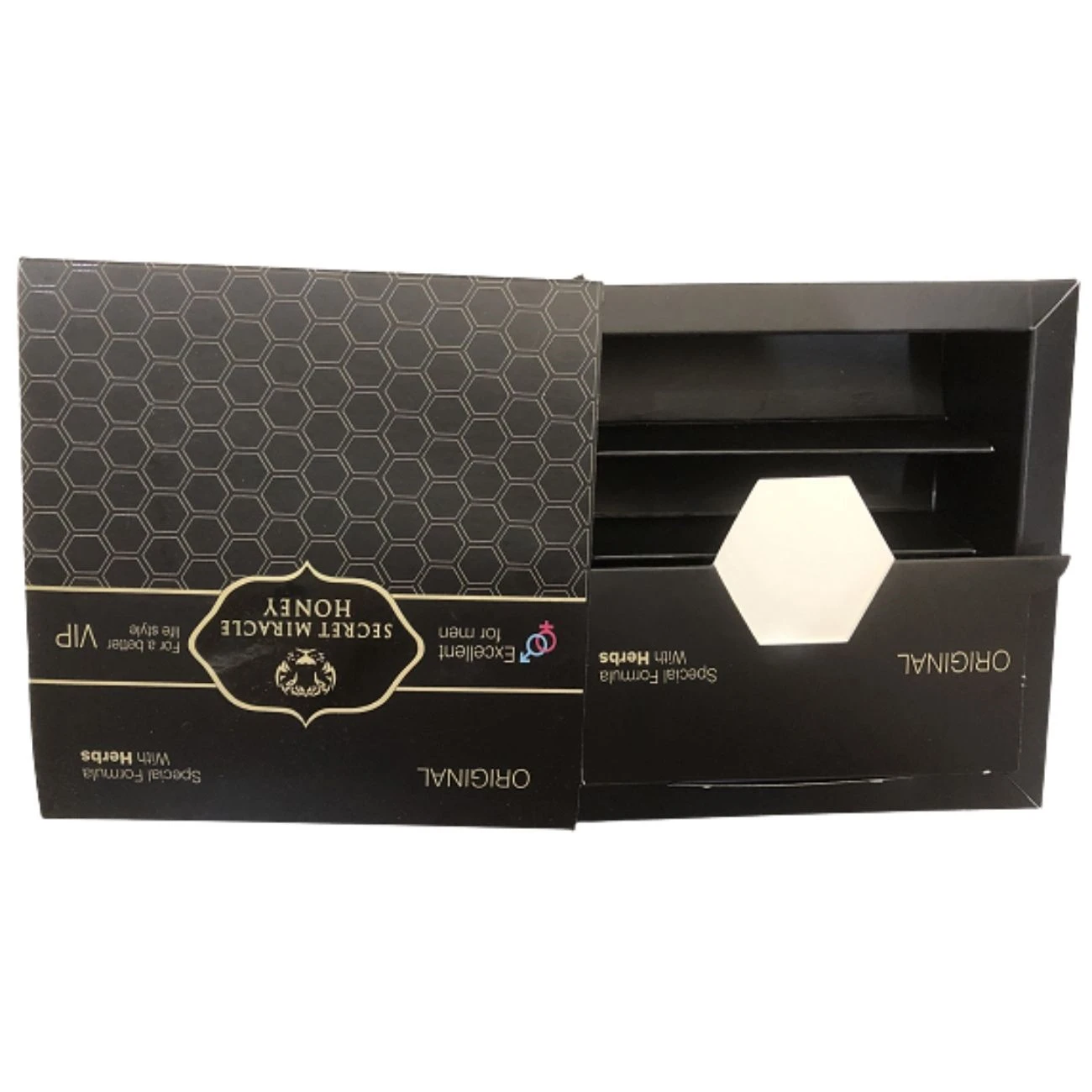 Custom Logo Corrugated Slide Drawer Box Eco Friendly Energy Shot 20g Vip Royal Honey Protein Powder Gift Box