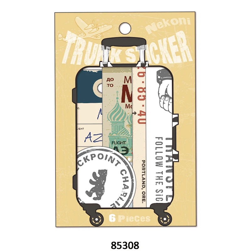 Nekoni Waterproof Stickers Aesthetic Original Stickers Trunk Suitcase Decorative Self Adhesive Decals for Luggage Stickers