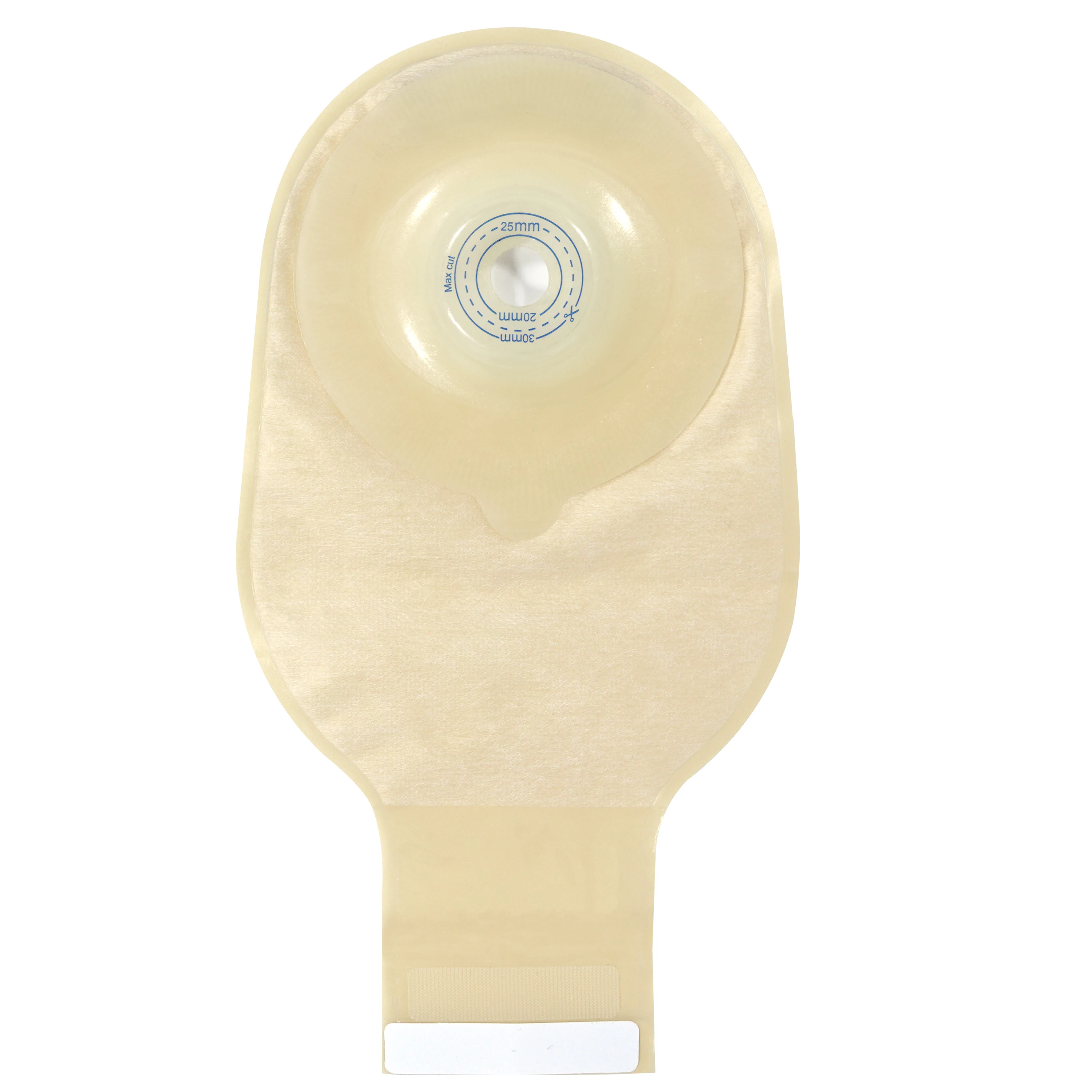 China manufacturer direct supply New Convex colostomia bag with hook and loop
