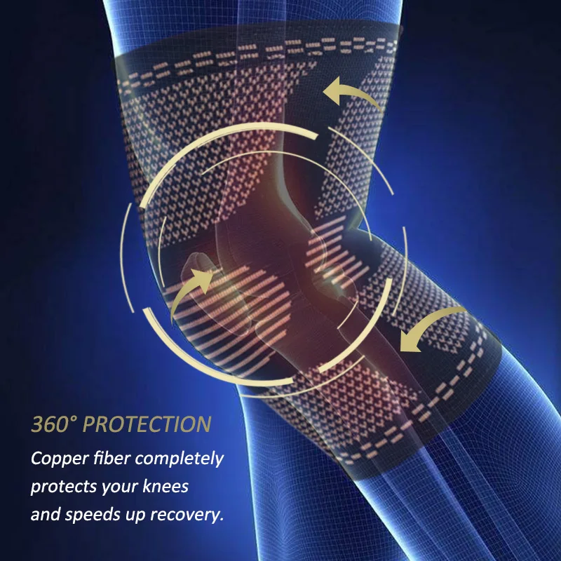 Оптовая продажа, наколенники возле меня, компрессионный медный бандаж на колено