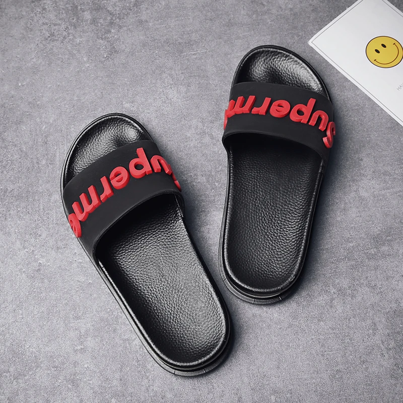 Rubber Outsole PVC Air Cushion Custom Slide Men  Oem Slides Slippers Mens Slippers Rubber Sandals
