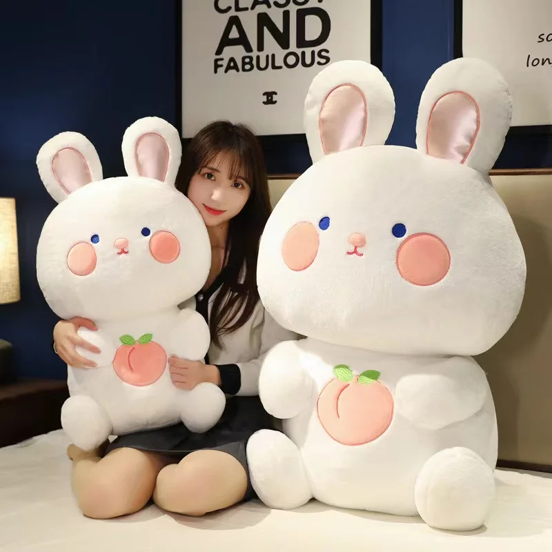 Kawaii Rabbit Plush Stuffed Animal Plush Cuddly Bunny Pillow Cushion