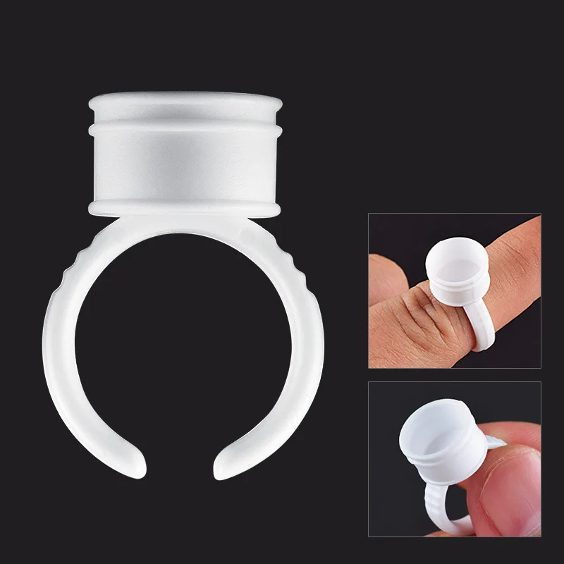 100 pack High Quality Disposable white plastic pigment cup Ink Ring cup Microblading Tattoo Cups for tattoo and permanent makeup