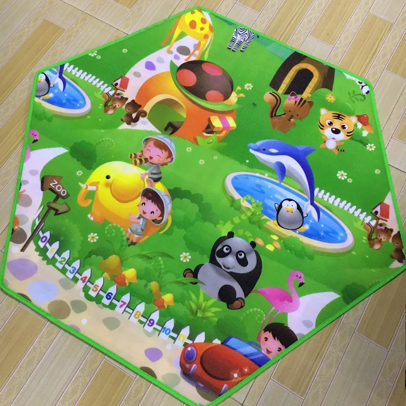 Children playpens round hexagonal baby crawling baby crawling mats ball pool mats customized baby play mat