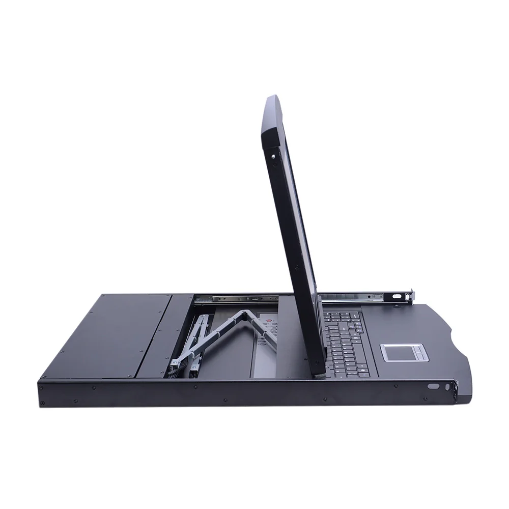 Экономичная конструкция с двойным рельсовым направляющим портом USB 17 дюймов VGA 8 портов KVM консоль