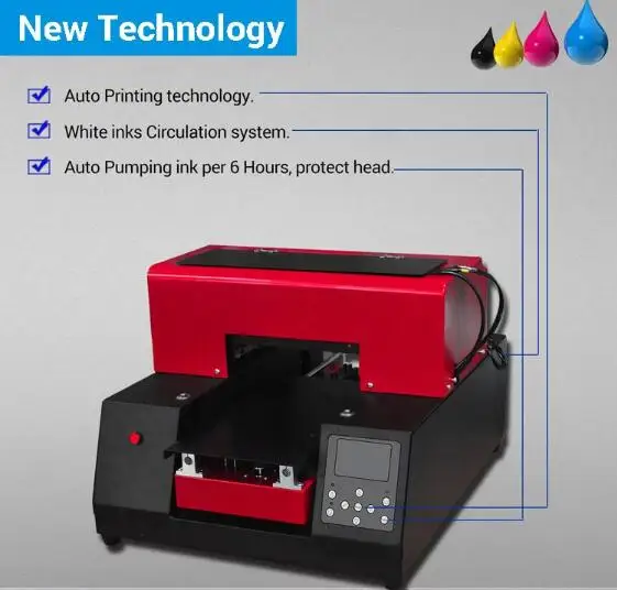 New Mini LED A4 Digital Cell Phone Case Printing Machine Flatbed UV Printer