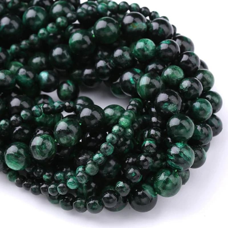 Wholesale AA Quality Natural Emerald Stone Beads Natural Stone Emerald Gemstones Beads For Bracelet Jewelry Making (AB2080)