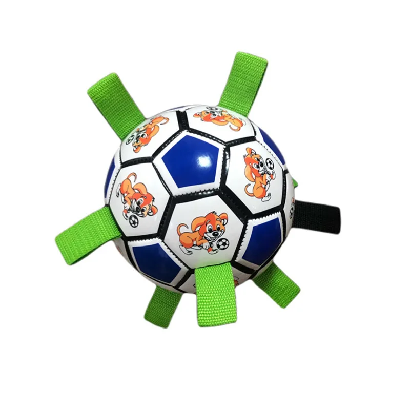 Pet soccer training chews ball cute prints bite-resistant interactive dog football toy for dog outdoor playing
