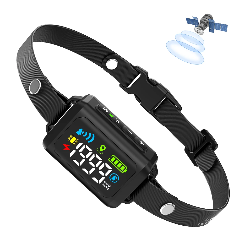 Adjustable 3 Warning Methods Harmless GPS Wireless Dog Invisible Electric Virtual Fence Rechargeable Collar Containment System