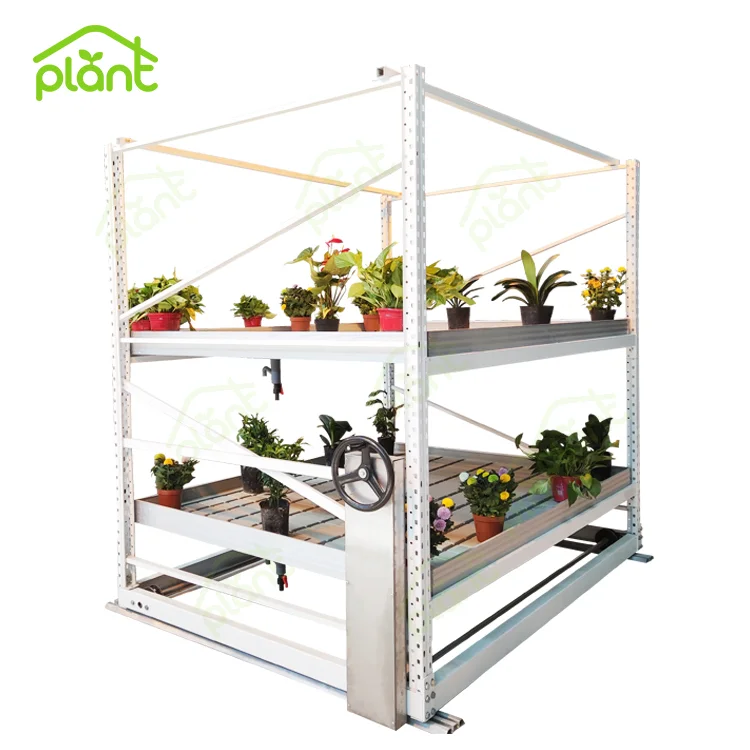 Mobile Multilayer Grow Racking System Microgreens Rack Indoor Plant Racks