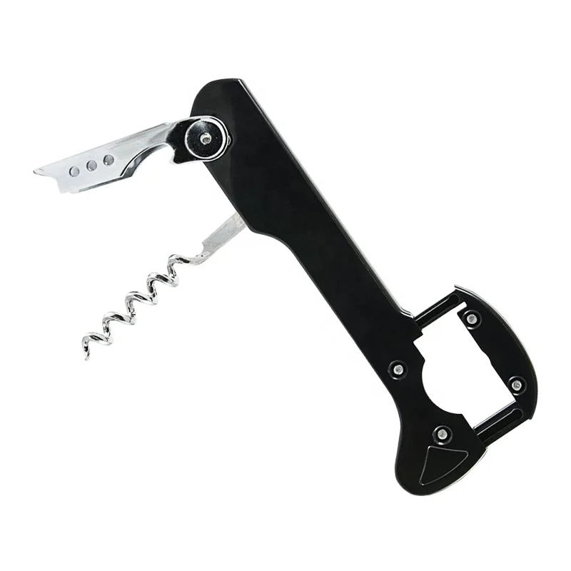 10021 Houseables Wine Opener  Cork Screw No Blade  Foil Cutter 3 in 1, for Waiter - Mokmann