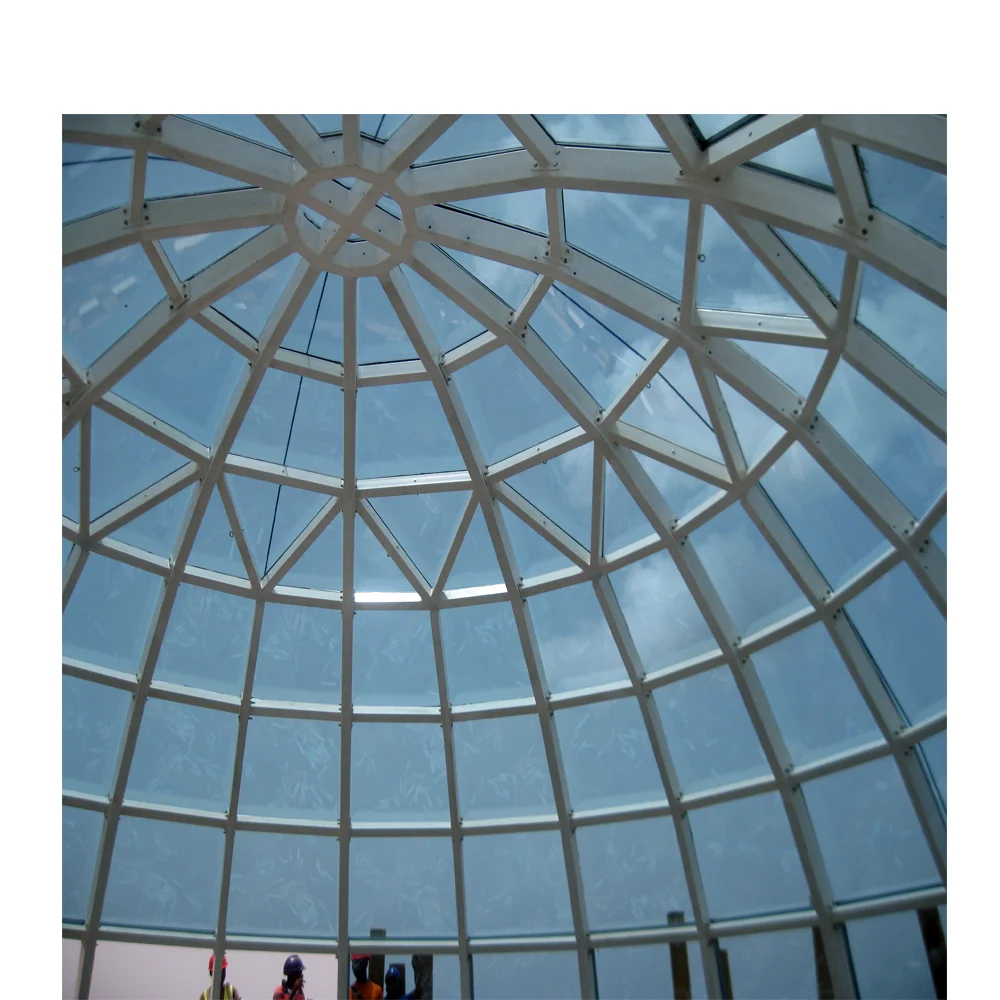 Round Type Decorative Dome Shape Stained Glass Roof For Ceiling