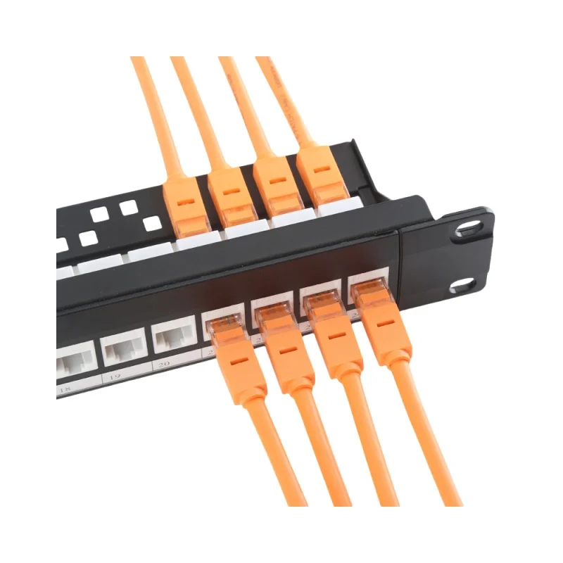 Cat6 24 Port RJ45 Keystone Patch Panel UTP 1U Black 48 port