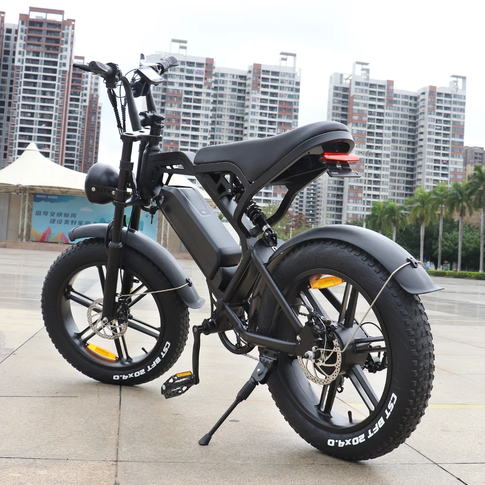 Eu Warehouse Electric Hybrid Bike Cheapest Electric Fat Tire Mountain Bicycle Motor Steel Customized Logo 48V 7 Speed