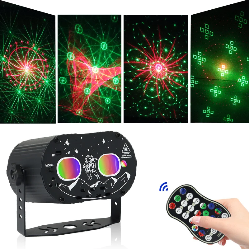 Portable remote control Northern lights effect laser strobe sound active event stage lights
