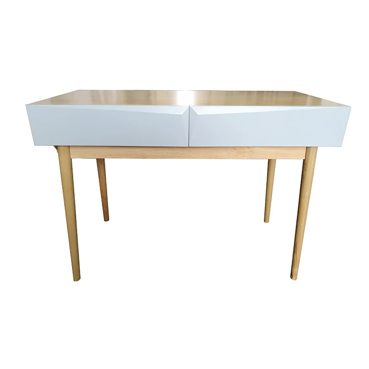
white modern height adjustable stand office furniture writing computer study table desk with drawer 