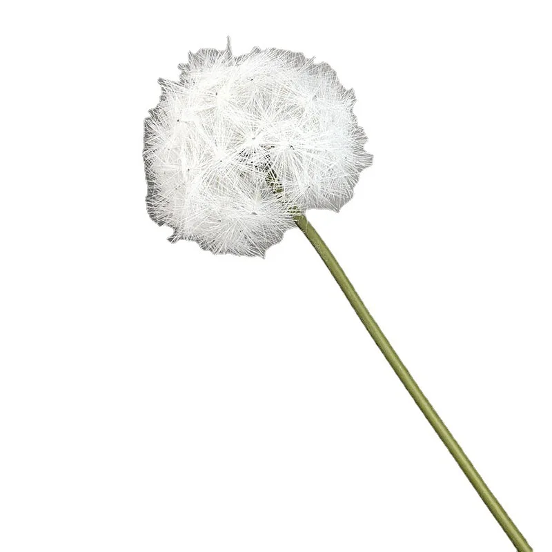 High quality Artificial Flower White Dandelion Single Stem Silk Flowers Dandelion For Decoration