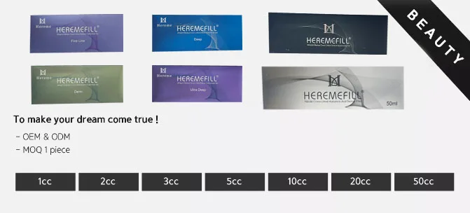 Heremefill  Injecting cross-linked gel hyaluronic acid skin filling facial filler facial wrinkles