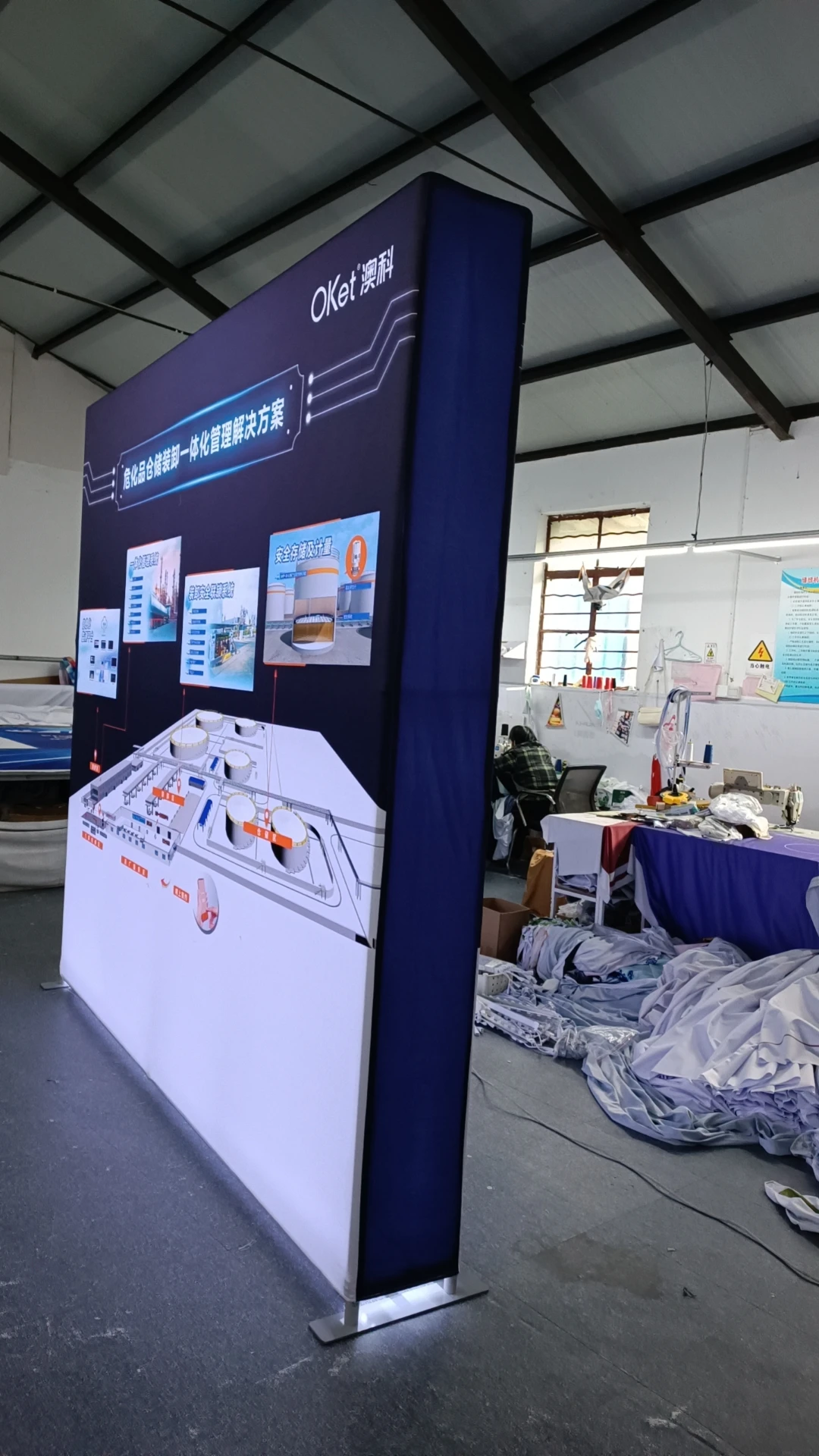 LED Lightbox Fabric Exhibition Stand Backdrop for Promotional Events Backdrop Banner Stand