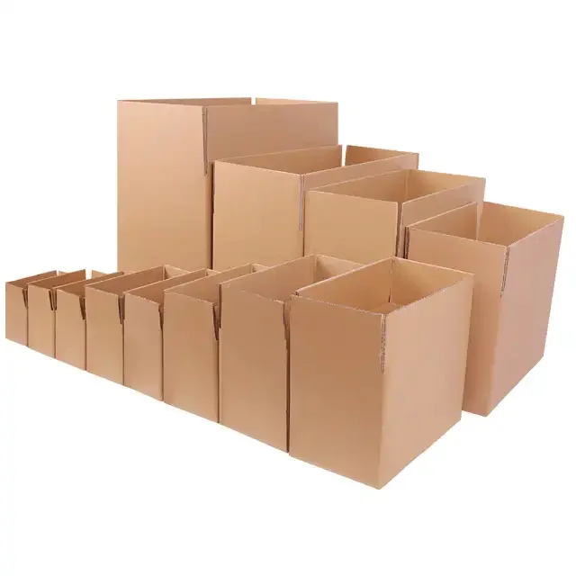 Large Shipping Customized Brown Corrugated Cardboard Packing Paper Carton Box Brown For Sale