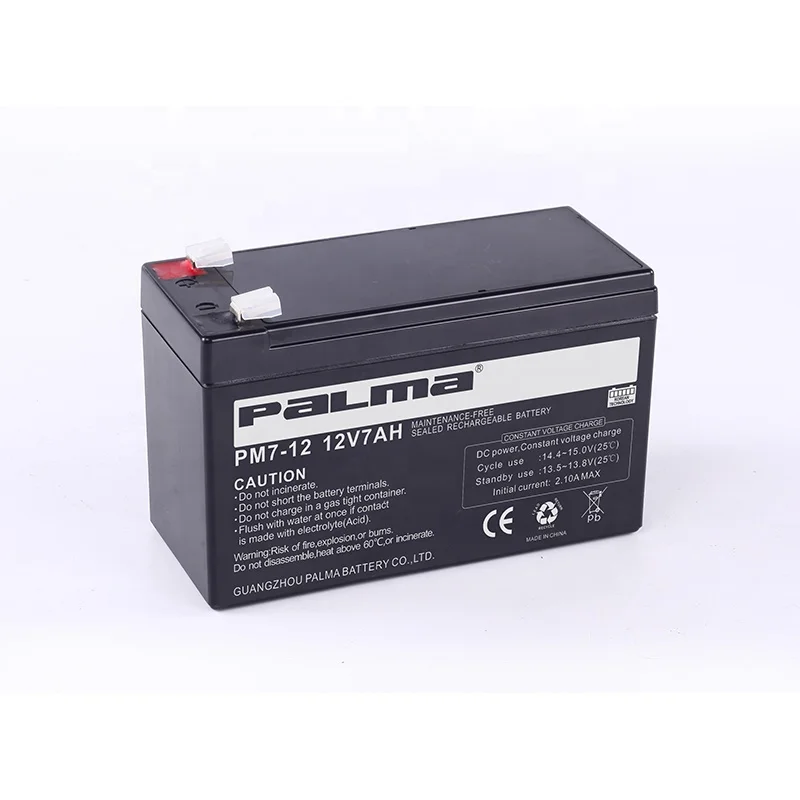 Palma high quality industrial battery charger solar battery 12v 7ah