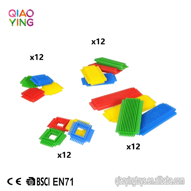 
Hotsale Bristle Building Blocks Fine Motor Skills Toys 108 Pieces In Small Stackable Container 