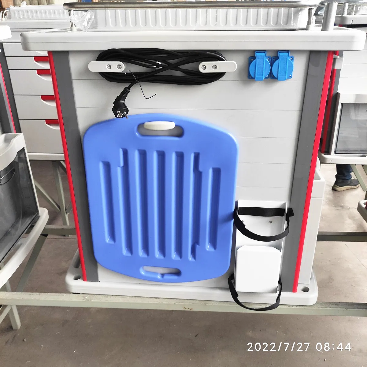 hospital abs medical storage cart with emergency function