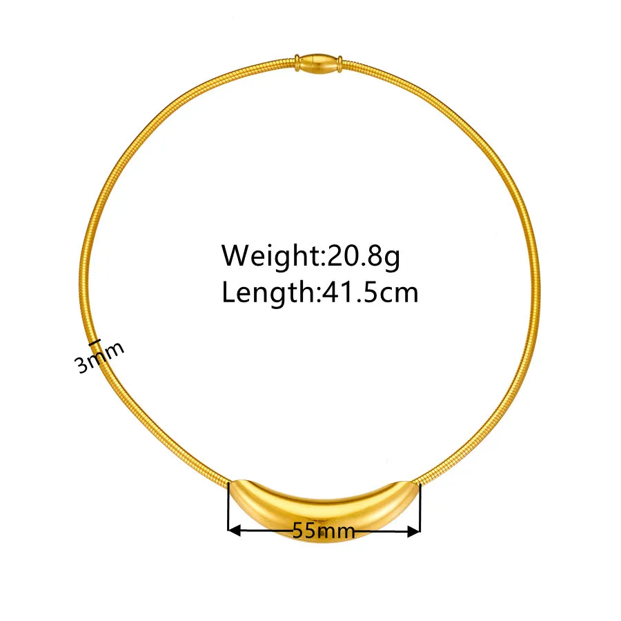 Titanium steel bent tube chain necklace for women jewelry high-end magnetic suction elastic snake bone chain Collar accessories