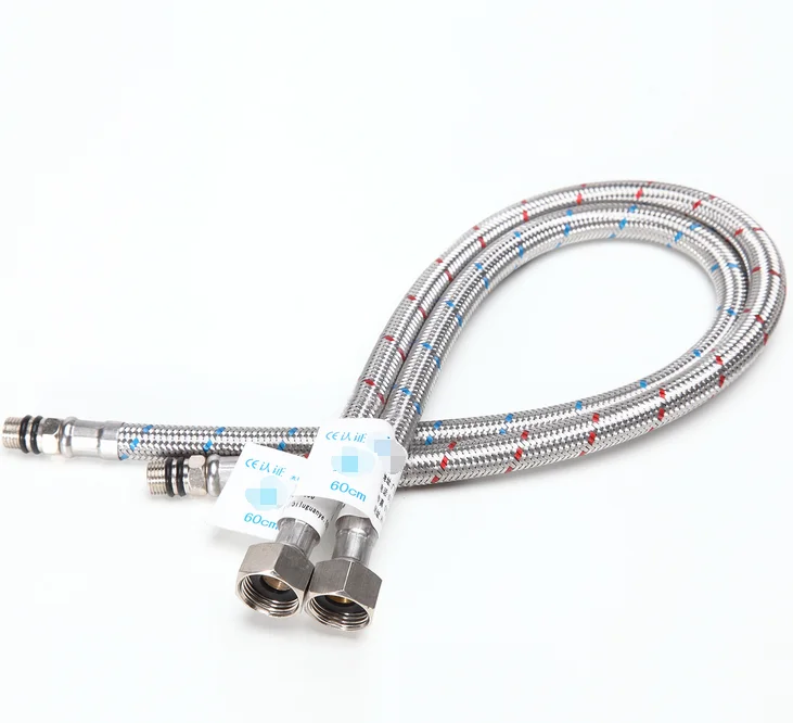Replacement Bathroom Faucet Hot Cold Water Pipe Kitchen Tap  Braided Supply Hose