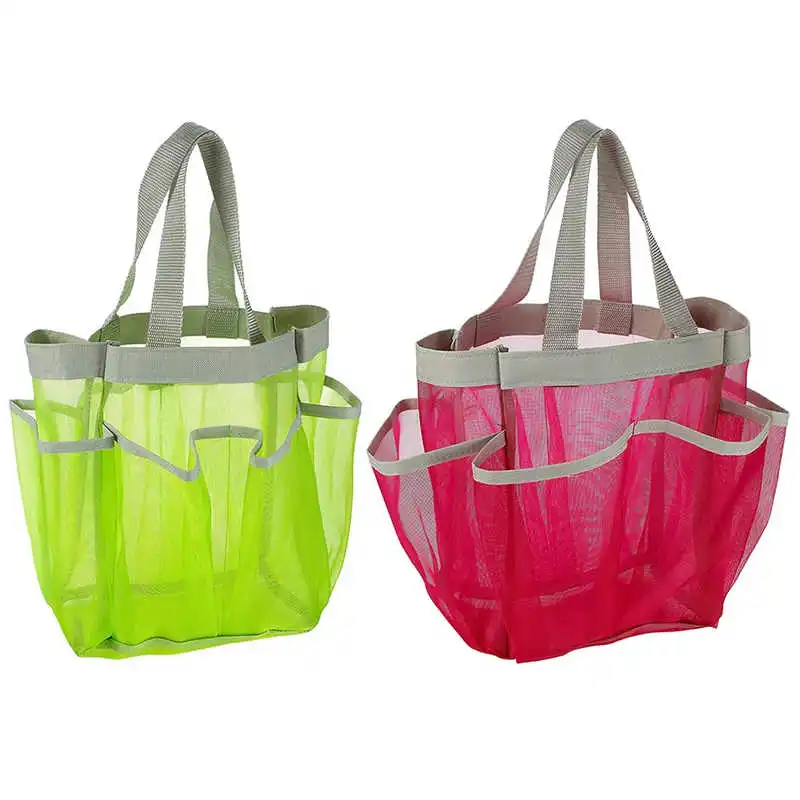 2020 New Fashion Portable Quick Dry Shower Caddy Tote Bag Hanging Toiletry Mesh Bag Bathrooms Organizer for Dorm/Gym/Camp/Travel