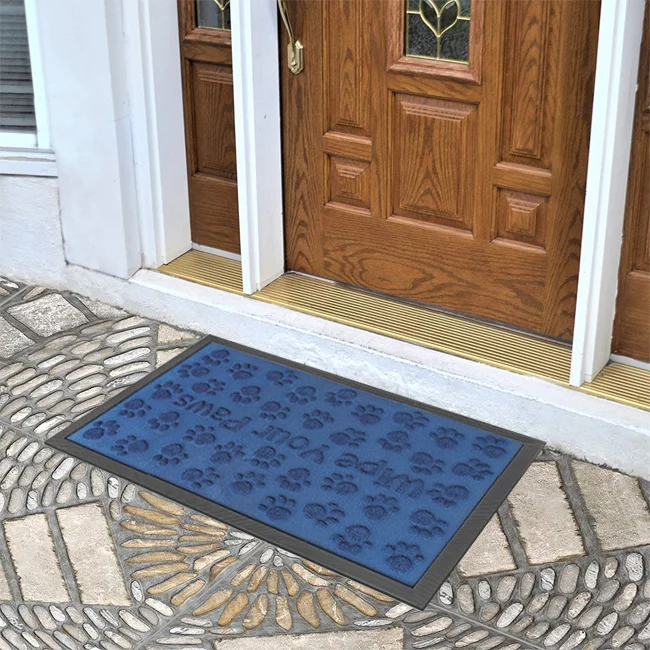 Heavy duty custom floor mat  entrance door foot mat anti slip waterproof floor mat