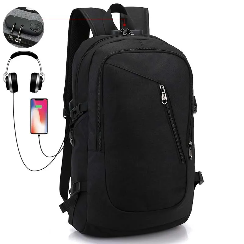 Expandable Anti Theft USB Charging Laptop Backpack For Men Business Notebook Back Pack Smart Travel Work Bag