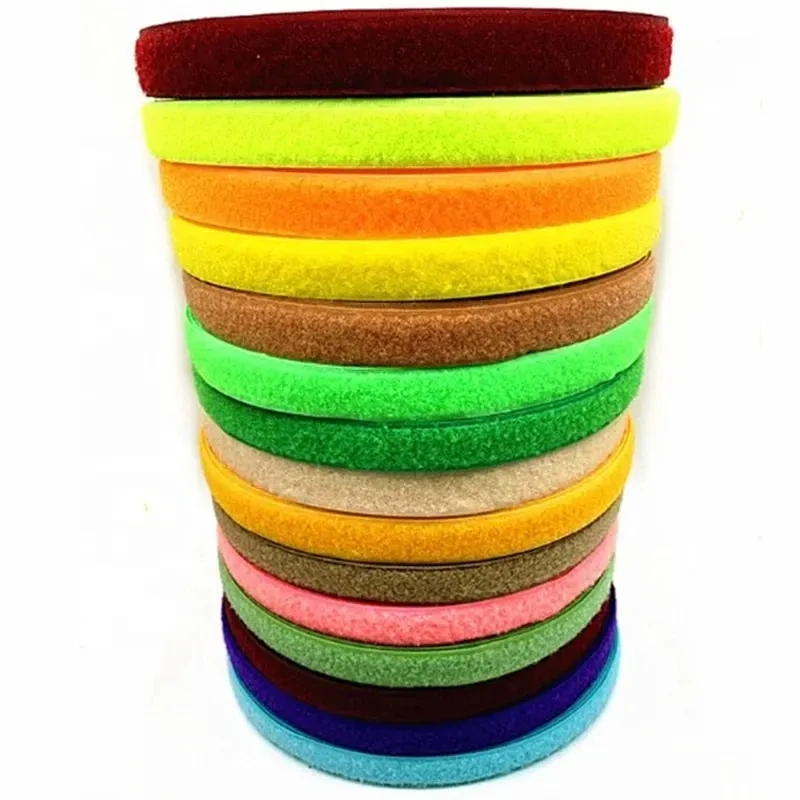 Strong Self Adhesive Fabric Double Sided Hook And Loop Tape Roll Clothing Velcroes Roll Auto Hook And Loop Tape With Logo