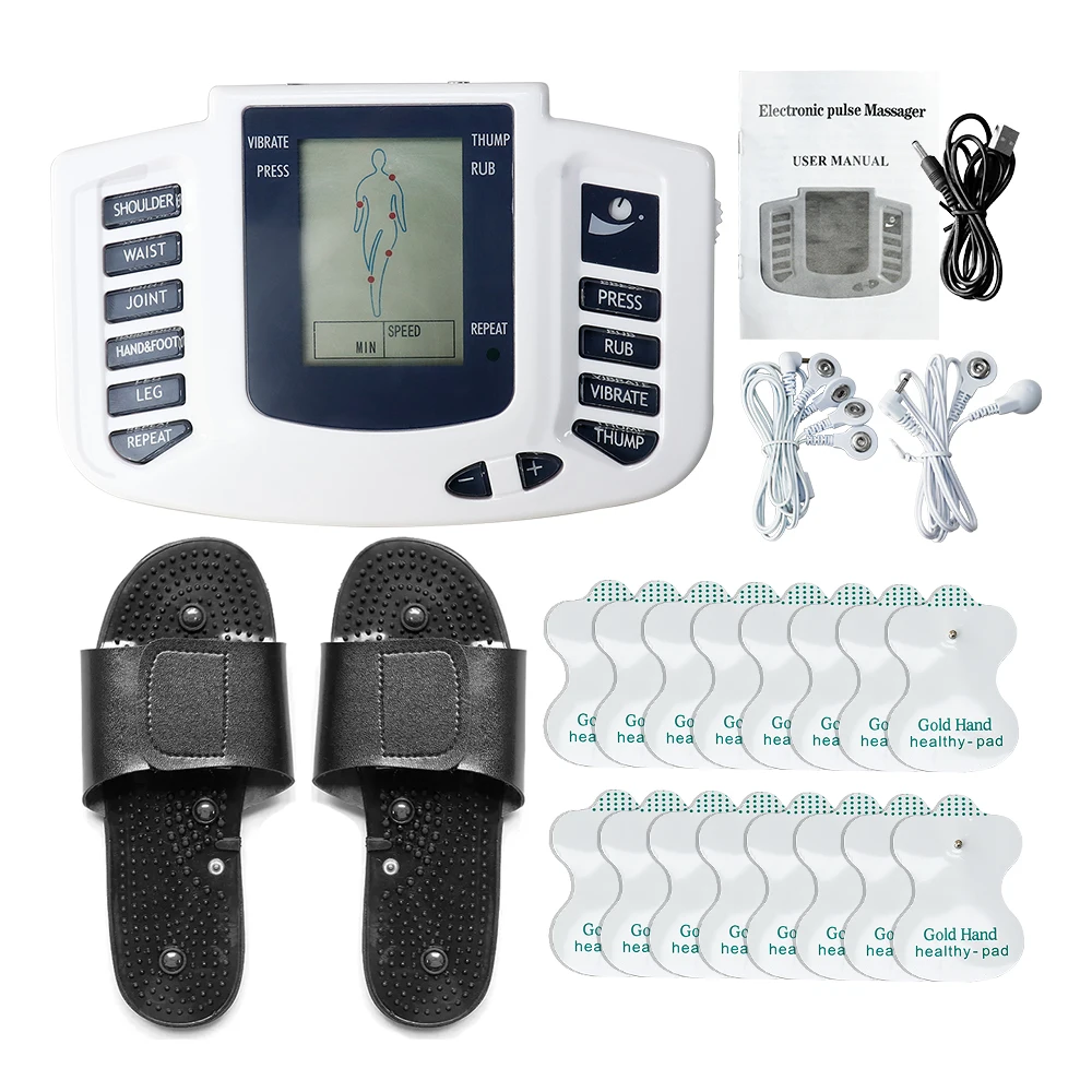High Quality Massage Therapy Machine Electronic Acupuncture Stimulator with Massage Slippers Sandals TENS Unit for Pain Relief