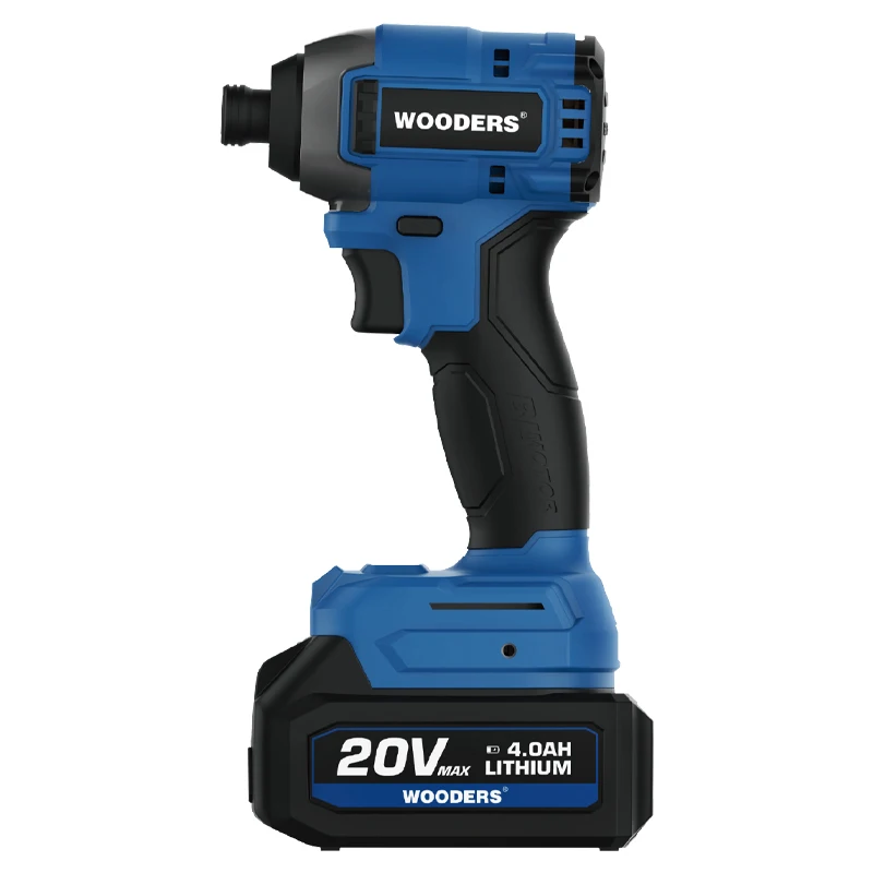 WOODERS Professional Level 20V Cordless Drill Brushless  lithium Battery  Impact Driver with 2pcs Battery and 1pc Charger