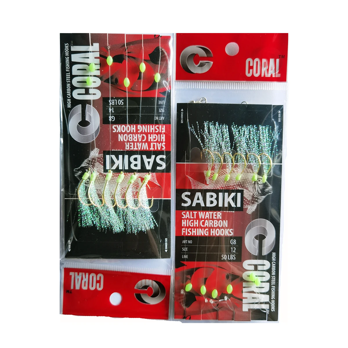 New arrival japanese Sabiki Rigs Luminous Beads Fish Skin Sabiki 6 hooks Sabiki Rigs with cheap price