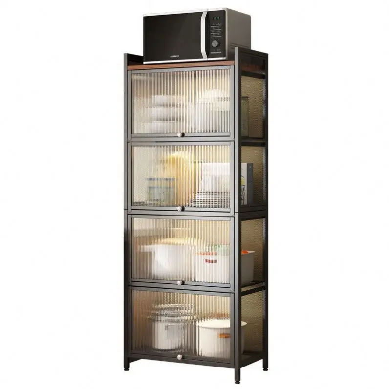 Factory Supply Large Capacity Folding Storage Box Multilayer Modern Design Stackable Dust Proof Plastic Storage Cabinet