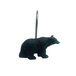 Набор из 12 крючков для занавески для душа twofпокупки Amazon в виде черного медведя