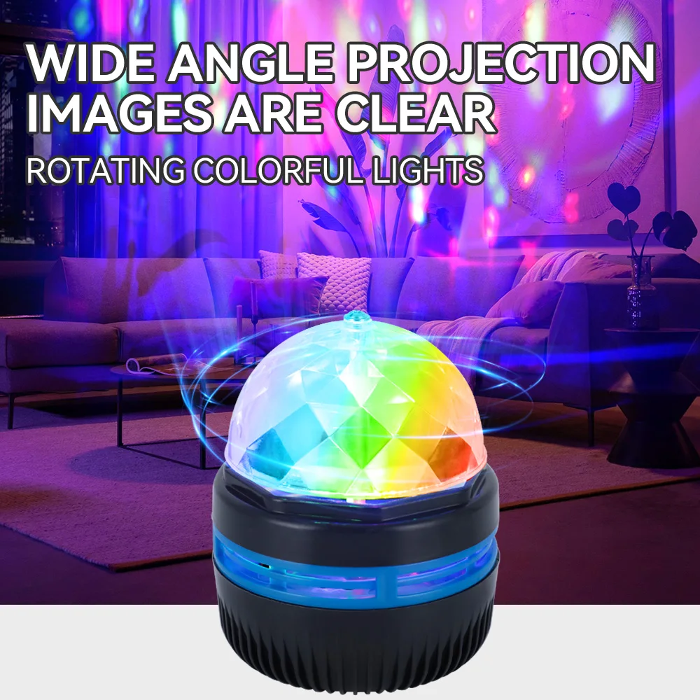 New design 360 Rotation RGB Led Crystal Star Sky& Magic Ball Light 3w Colorful Lamp Rotating indoor bedroom night Lighting