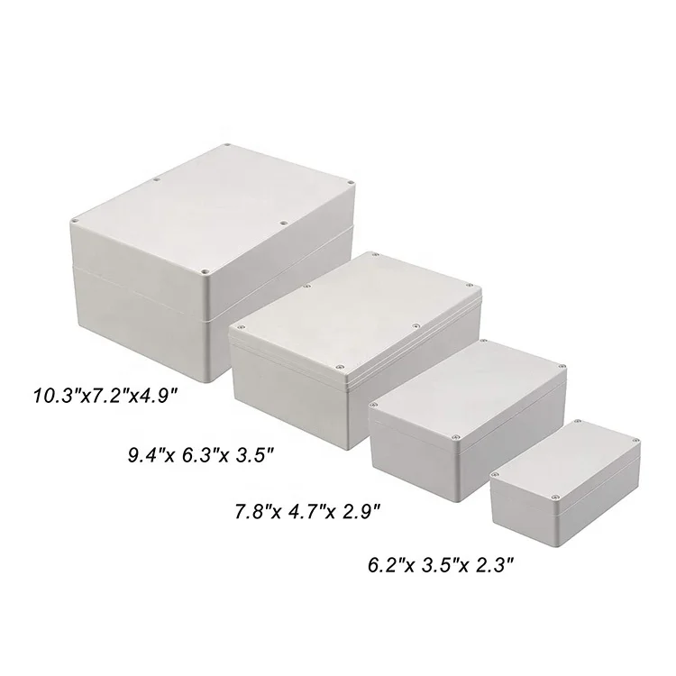 Saikiot Waterproof Dustproof IP65 ABS Plastic Junction Box Universal Electric Project Enclosure Gray Distribution Junction Box