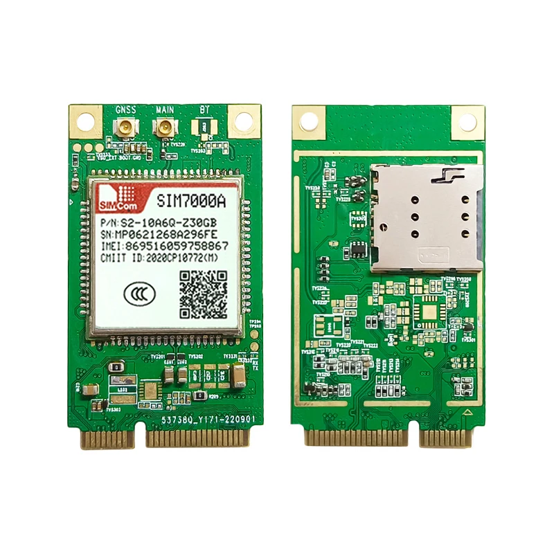 SIM7000A PCIE B2/B4/B12/B13/B2/B4/B12/B13 NB-IoT CAT-M1 (eMTC) GNSS (GPS, GLONASS)