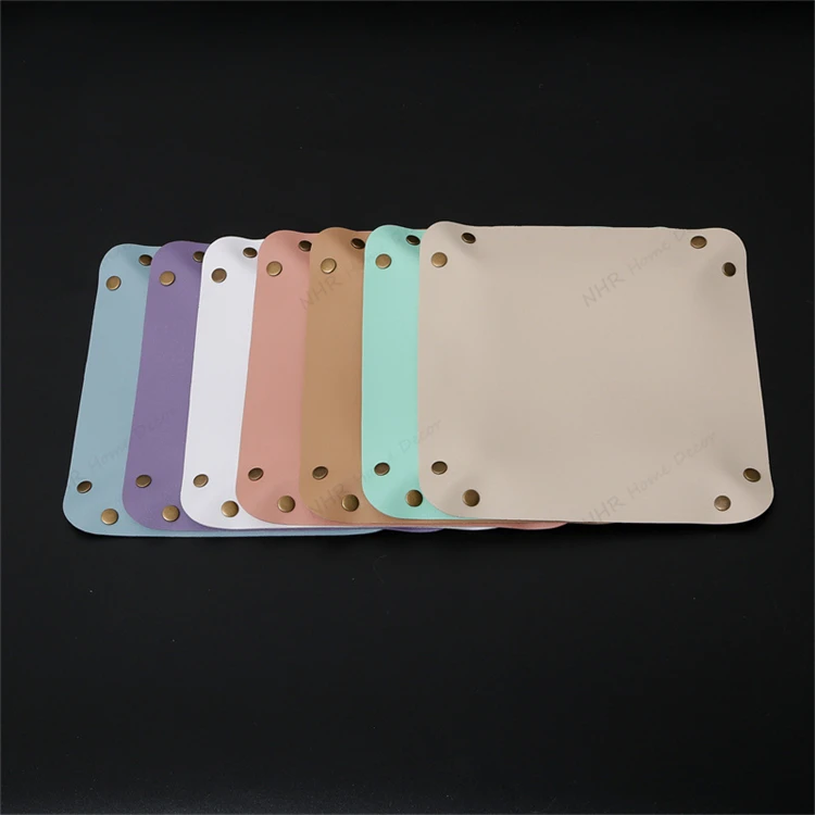 Valet Tray Home Jewelry Storage Basket Box Tray For Key Coin Foldable Leather  Change Phone Wallet