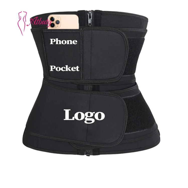 ATBUTY Neoprene Workout Women Waist Trainer Corset Cincher Zipper Body Shaper