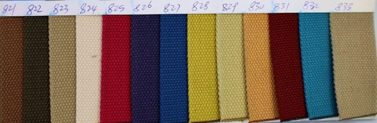 2mm Thick 1cm 2cm Multi-Color 100% Cotton Polyester Canvas Strap Heavy-duty for Shoes Home Textiles and Bags