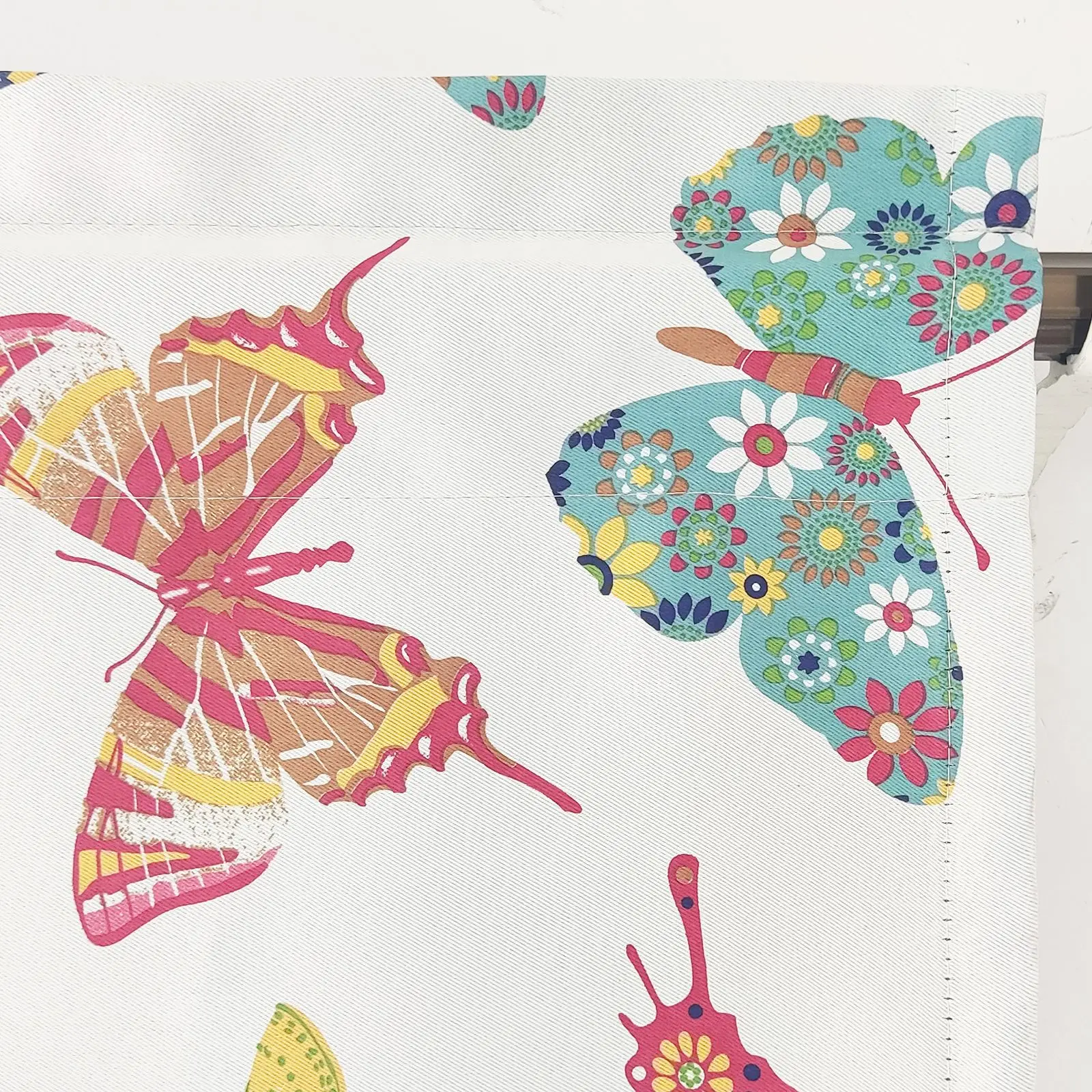New style butterfly design blackout decorative window curtain fabrics blackout curtains for living room