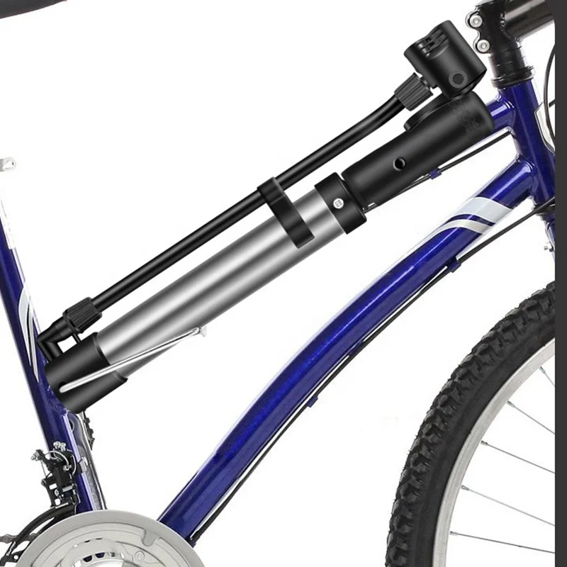 Mini Bike Pump Portable Frame Air Ball Pump Inflator High Pressure Bicycle Pump Fits Presta & Schrader