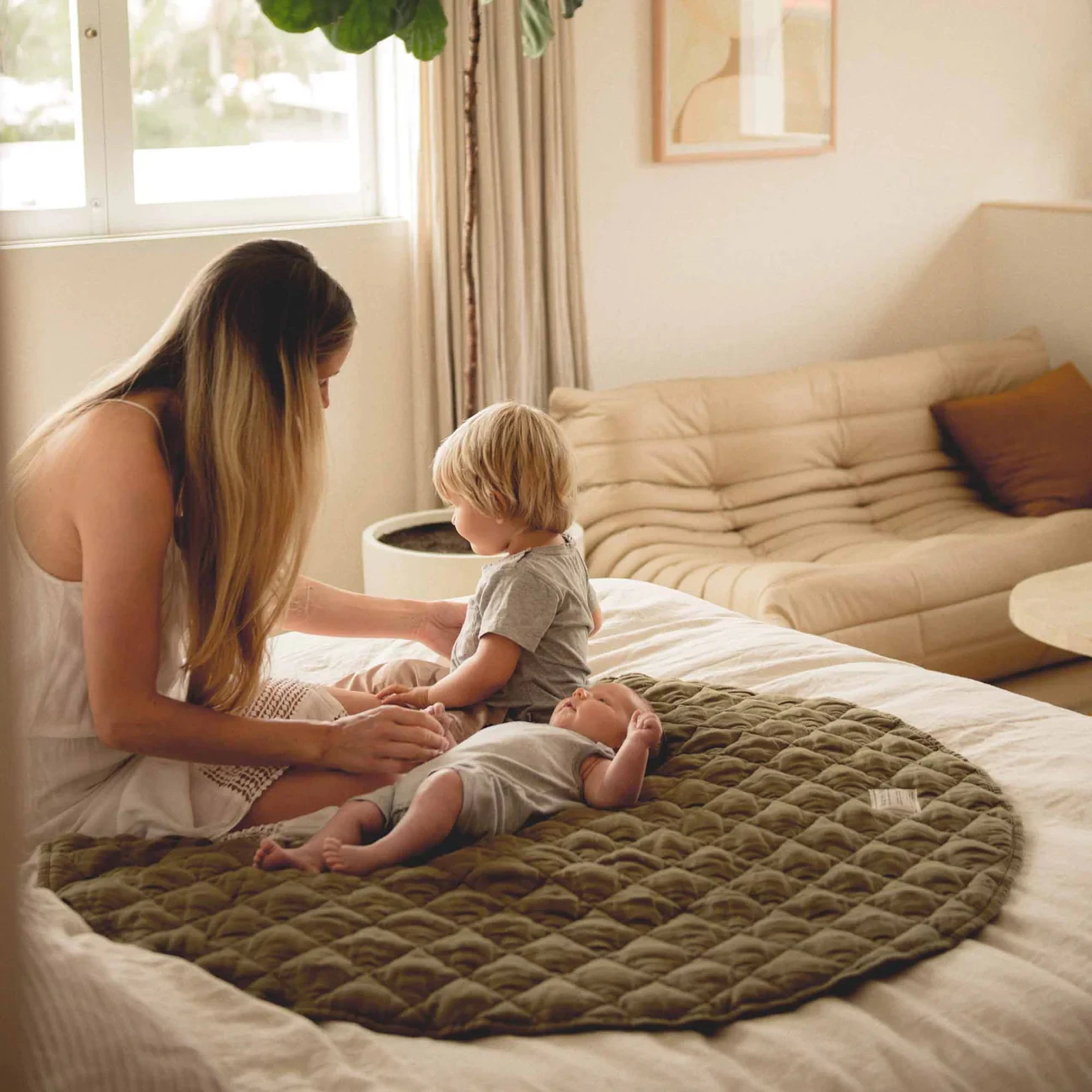 Custom Logo or design  machine washable baby crawling pad contact skin-friendly organic cotton quilted gaming pad baby playmat