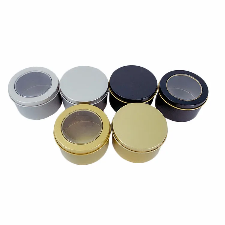 65*40mm jars with lids wholesale frosted black empty cosmetic face cream body butter food cookie spices candle