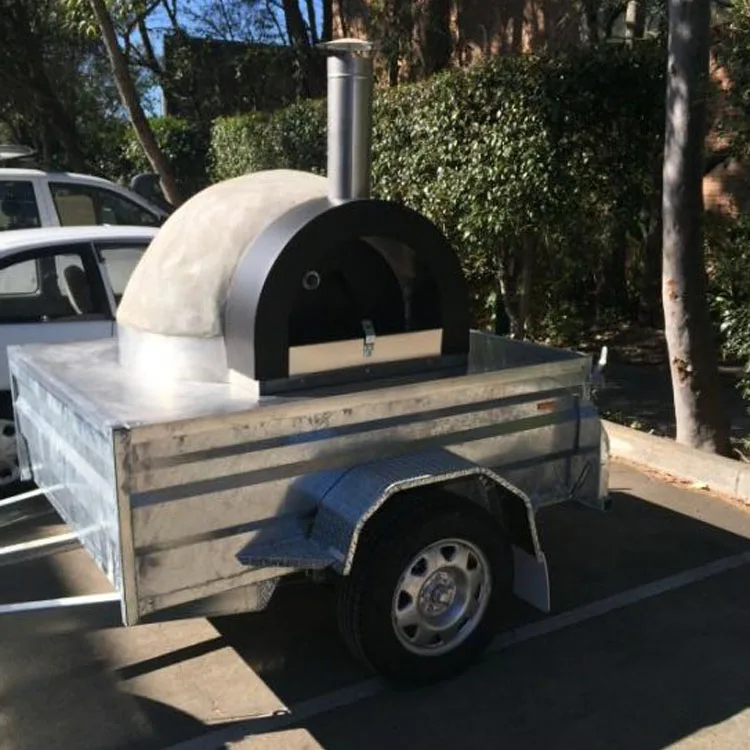 United kingdom unique design food truck mobile pizza carts fast food for sale cone pizza trailer